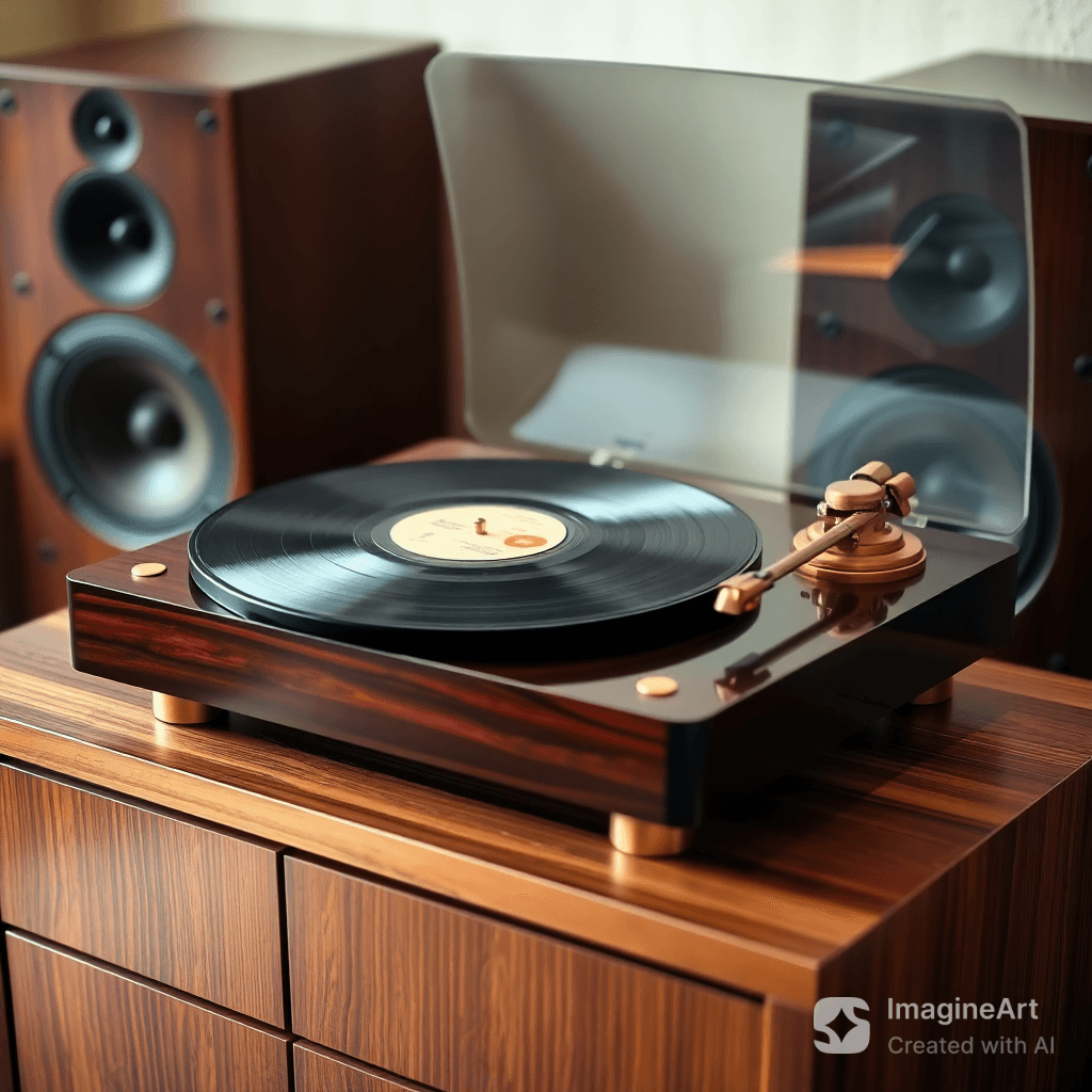 Vintage Vinyl Record Player